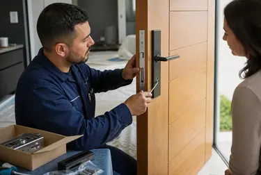Chaveiro instalando uma fechadura de porta em Alagoinhas.